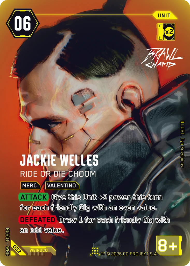 Jackie Welles: Ride or Die Choom Night City Brawl S 1 · #022 · Ilya Kuvshinov thumbnail