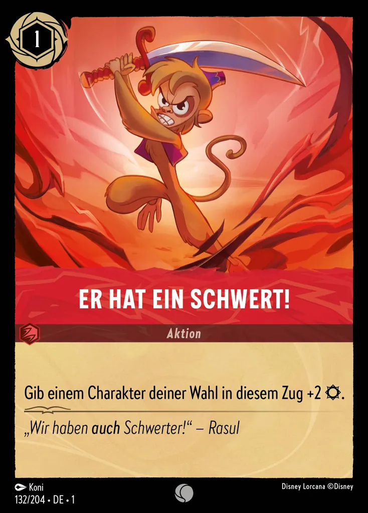 Er hat ein Schwert!