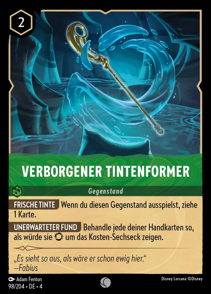 Verborgener Tintenformer