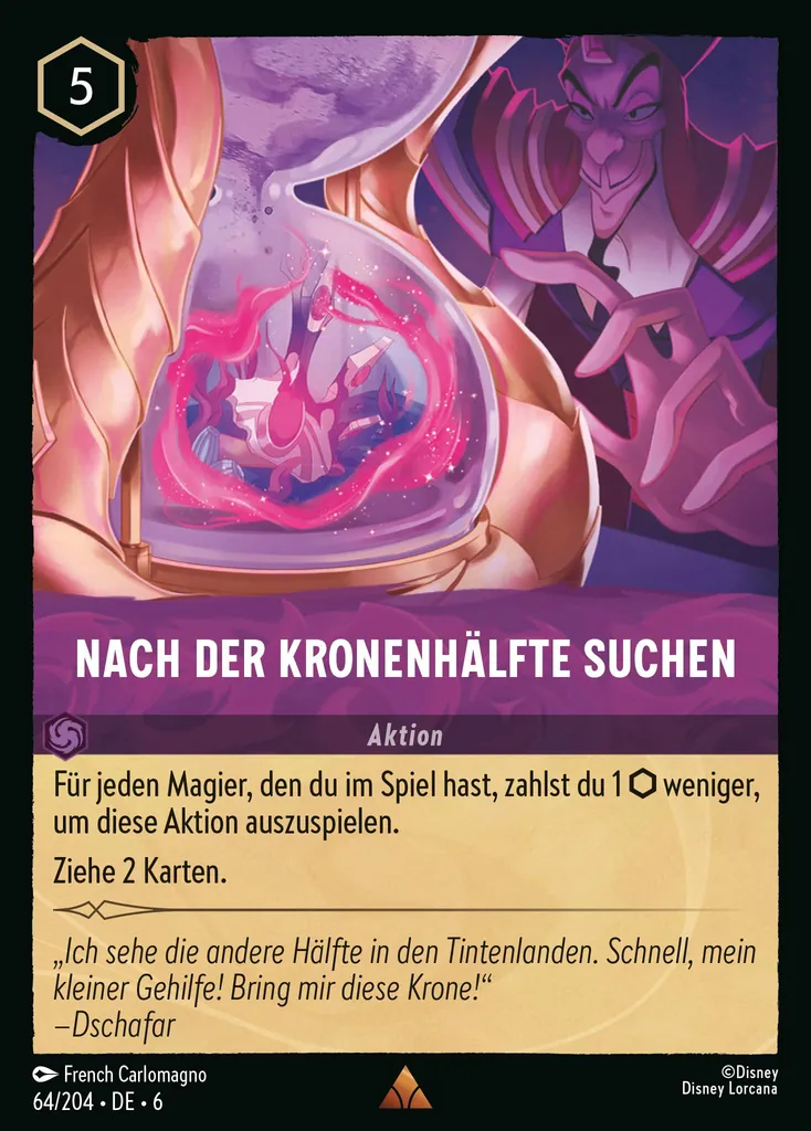 Nach der Kronenhälfte suchen