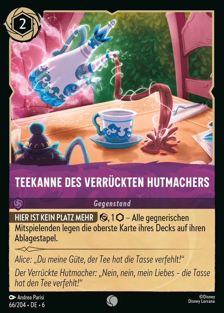 Teekanne des verrĂĽckten Hutmachers