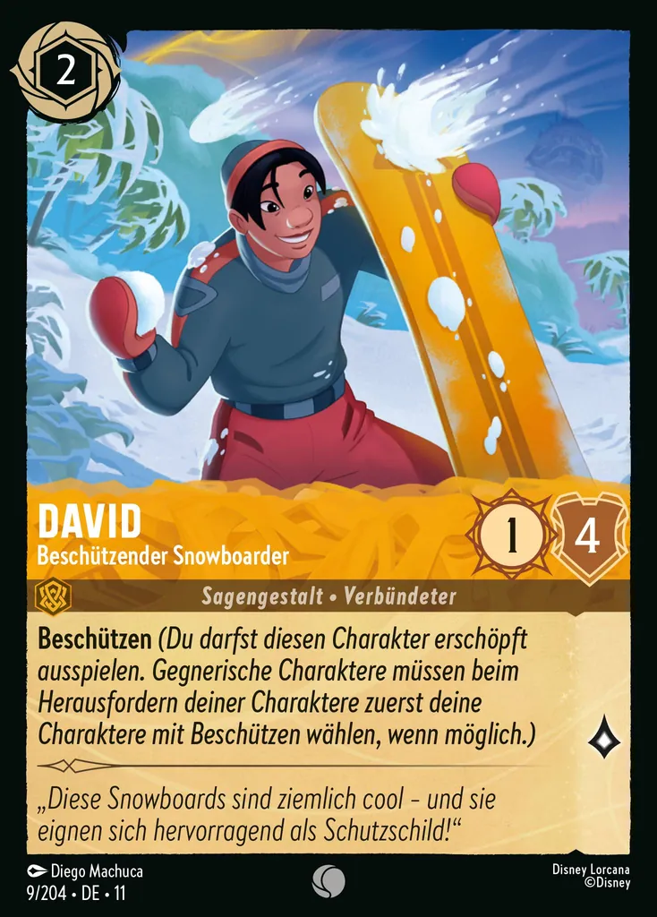 David - BeschĂŒtzender Snowboarder