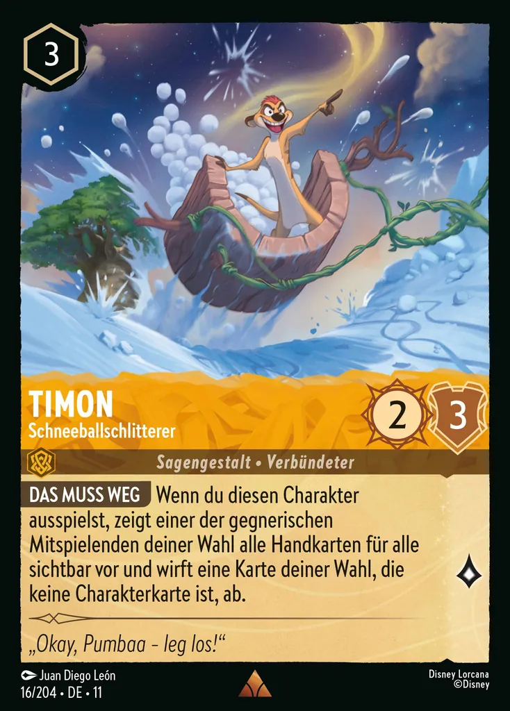 Timon - Schneeballschlitterer