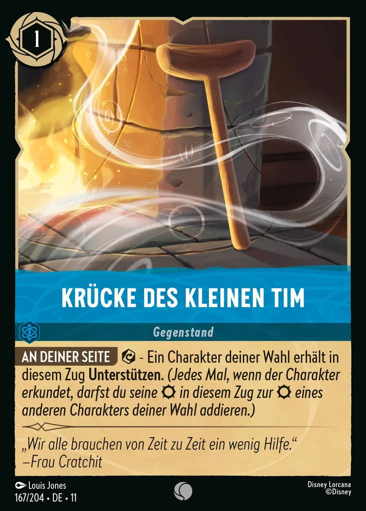 Krücke des kleinen Tim