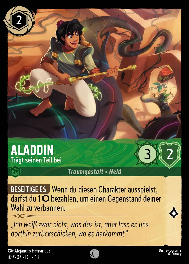 Aladdin - Trägt seinen Teil bei
