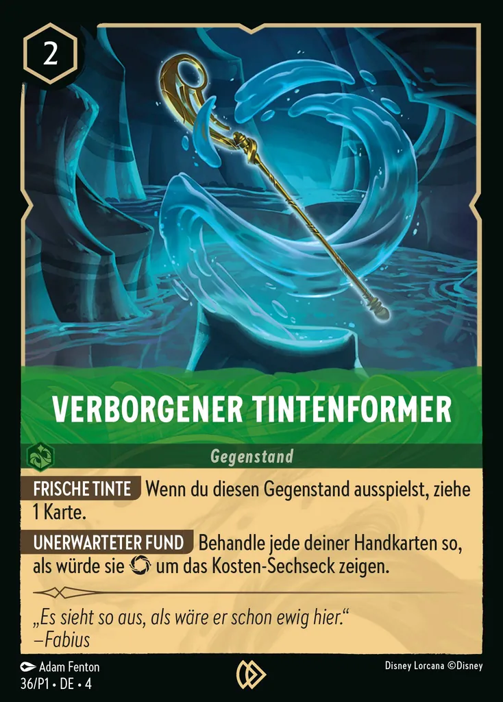 Verborgener Tintenformer