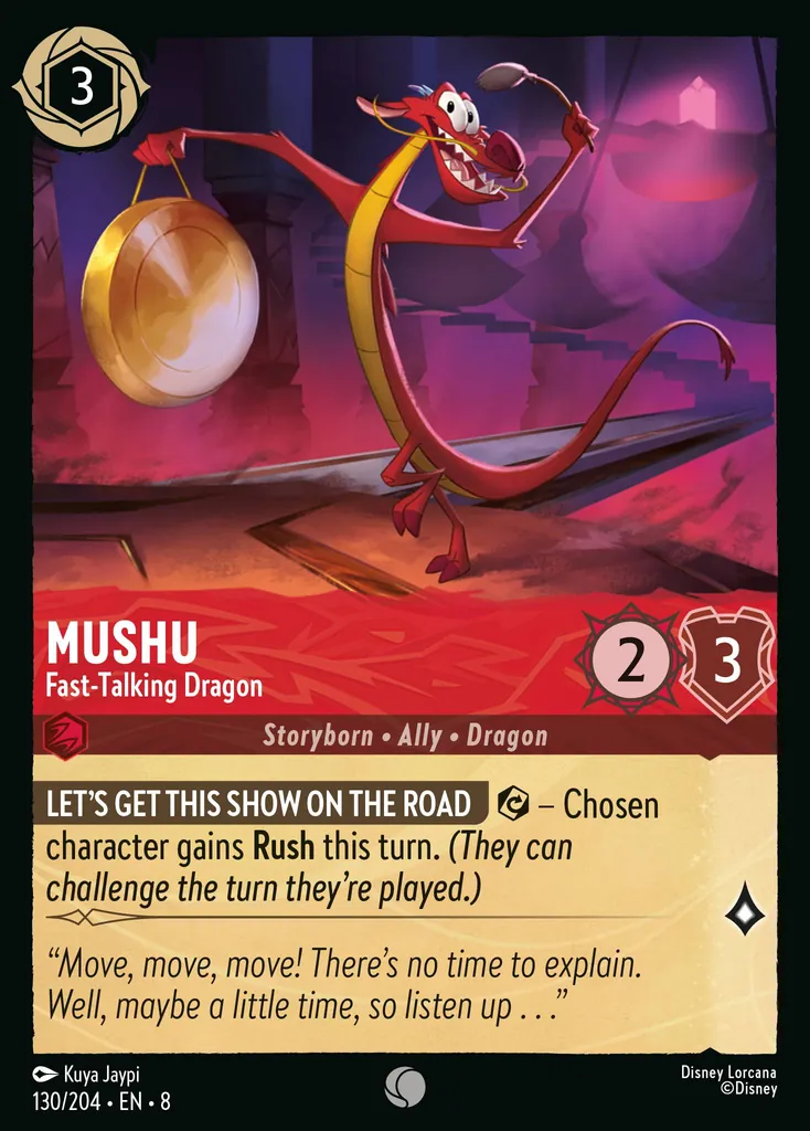 Mushu - Dragón que habla rápido