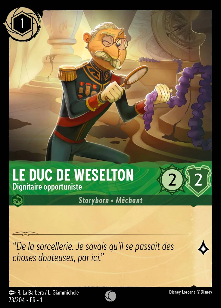 LE DUC DE WESELTON - Dignitaire opportuniste