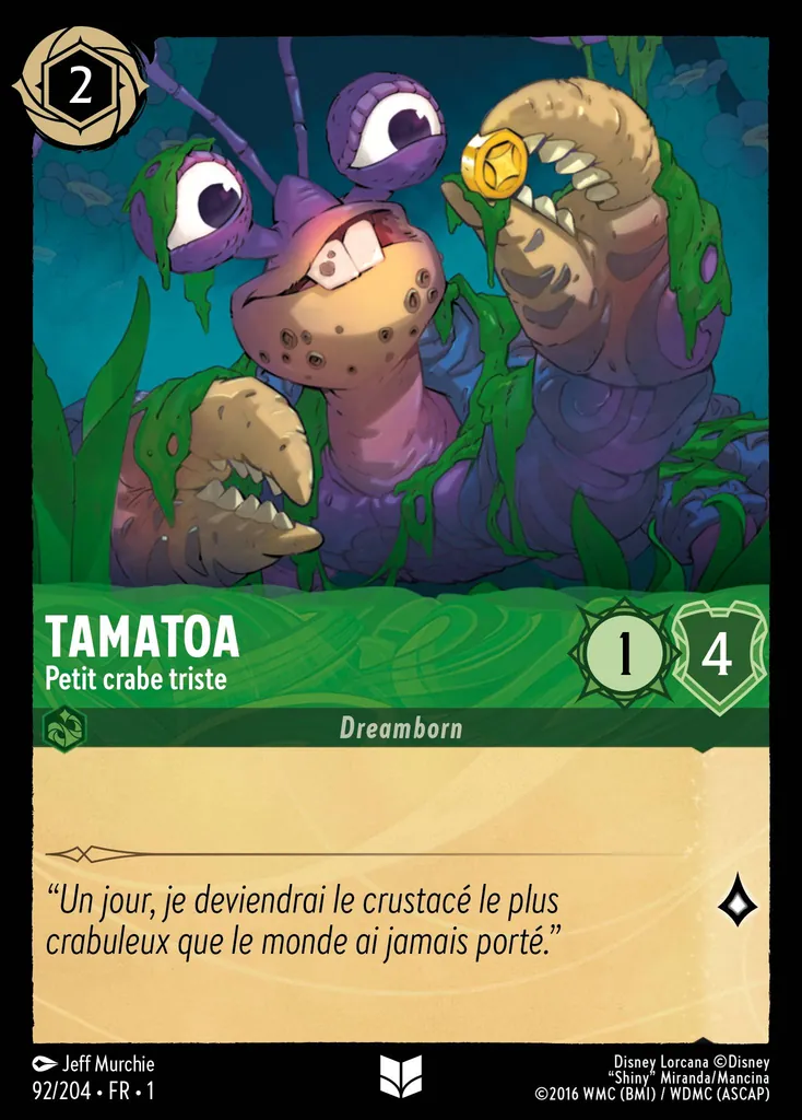 TAMATOA - Petit crabe triste