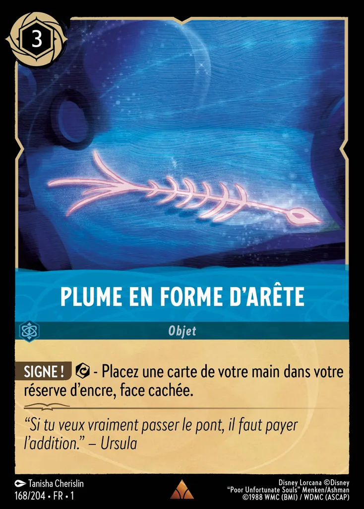 PLUME EN FORME D'ARÊTE