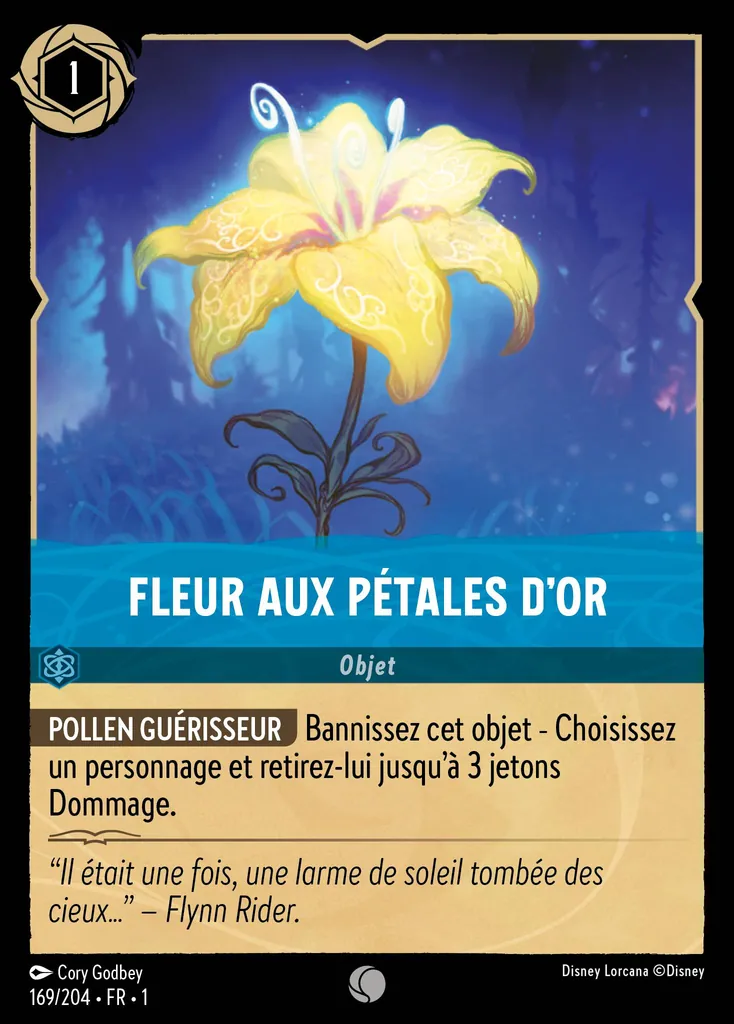 FLEUR AUX PÉTALES D'OR