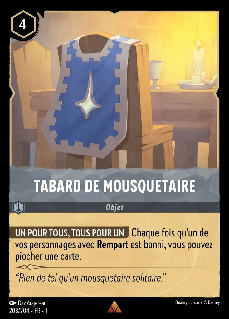 TABARD DE MOUSQUETAIRE