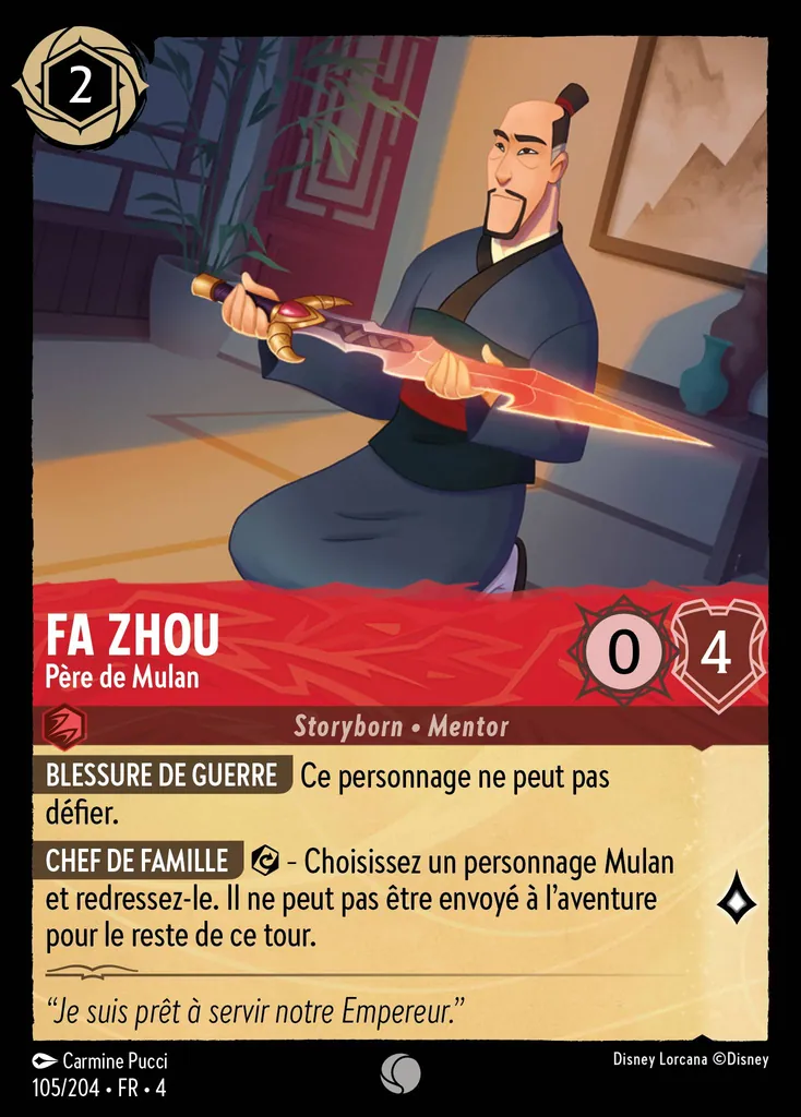 Fa Zhou - Père de Mulan