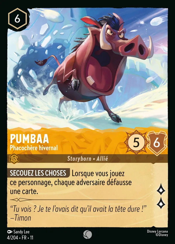 Pumbaa - Phacochère hivernal