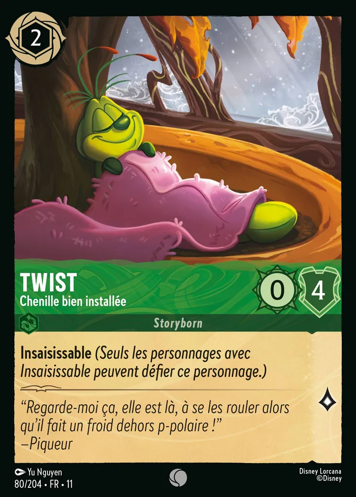 Twist - Chenille bien installée
