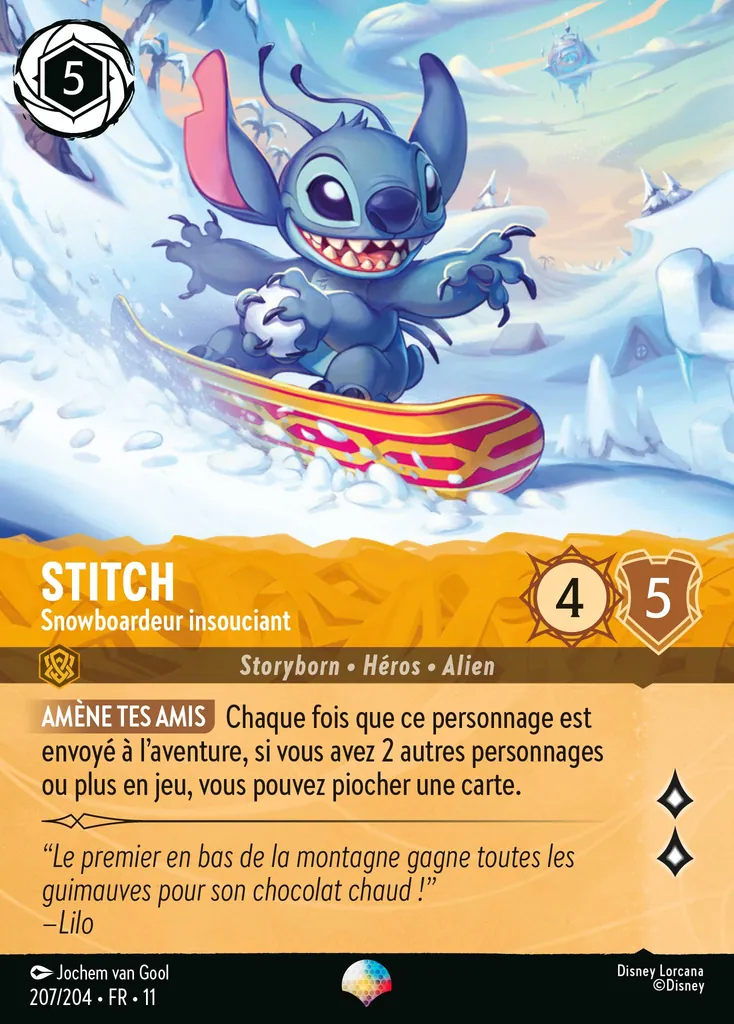 Stitch - Snowboardeur insouciant