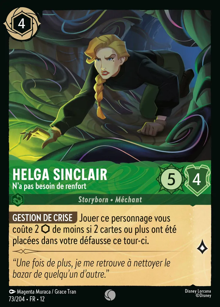 Helga Sinclair - N'a pas besoin de renfort