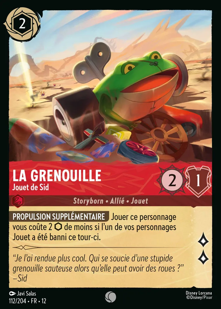 La grenouille - Jouet de Sid