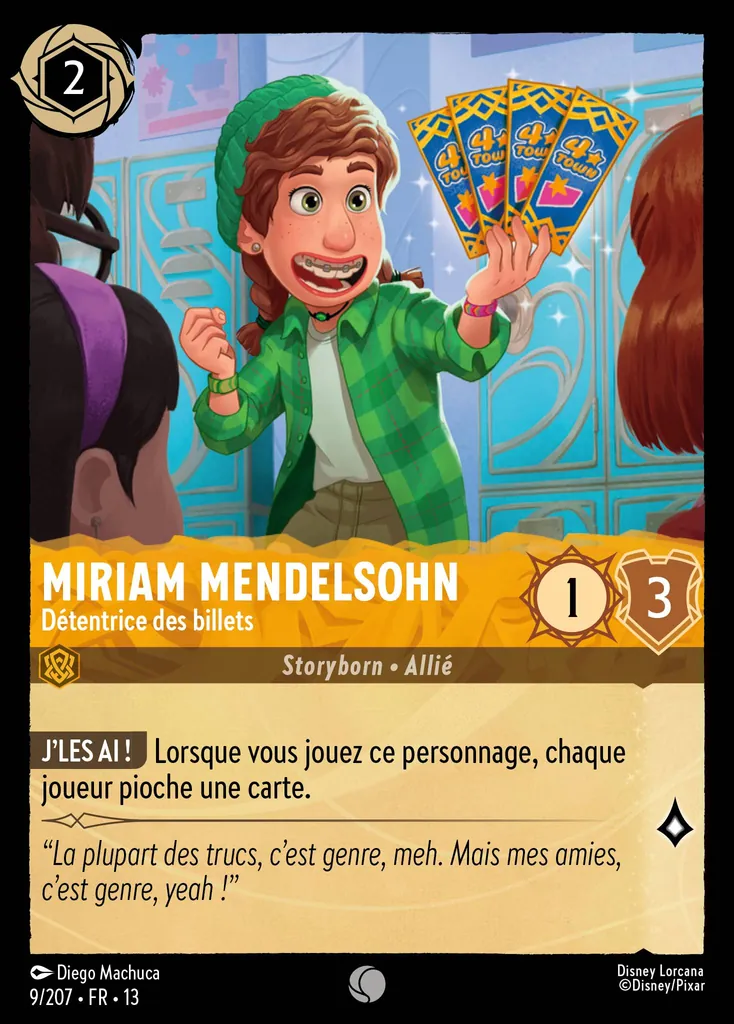 Miriam Mendelsohn - Détentrice des billets