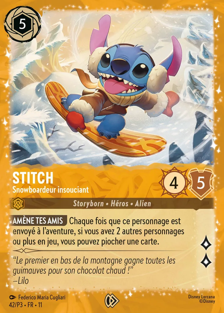 Stitch - Snowboardeur insouciant