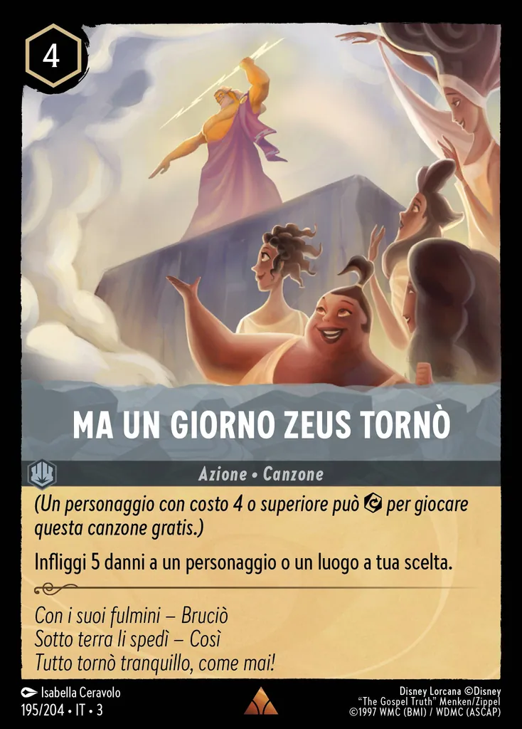 Ma Un Giorno Zeus Tornò
