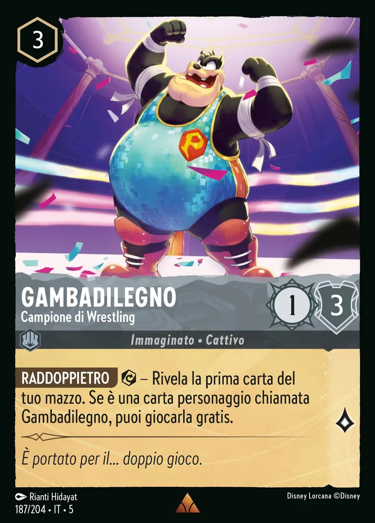 Gambadilegno - Campione di Wrestling