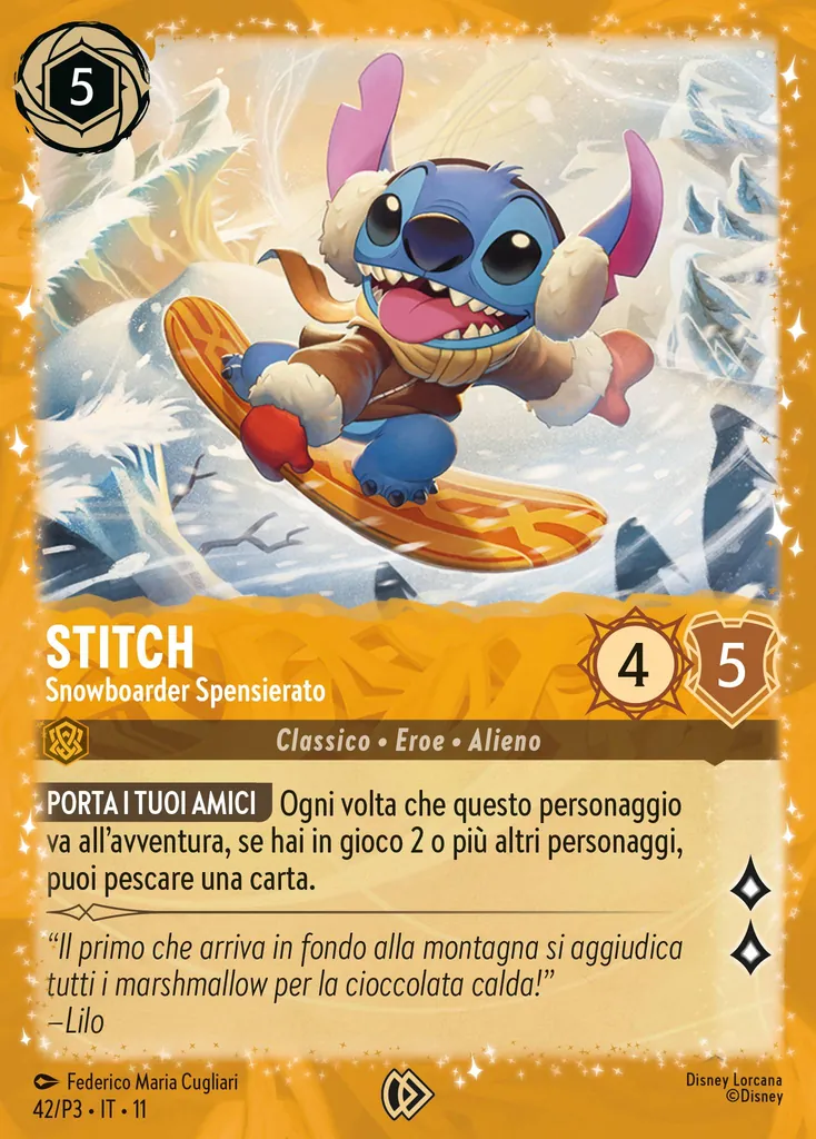 Stitch - Snowboarder Spensierato