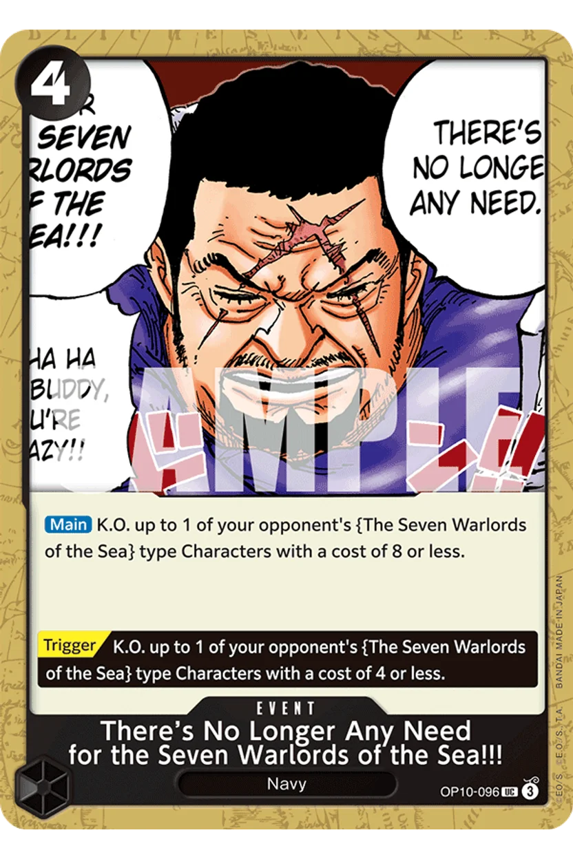 There's No Longer Any Need for the Seven Warlords of the Sea!!!