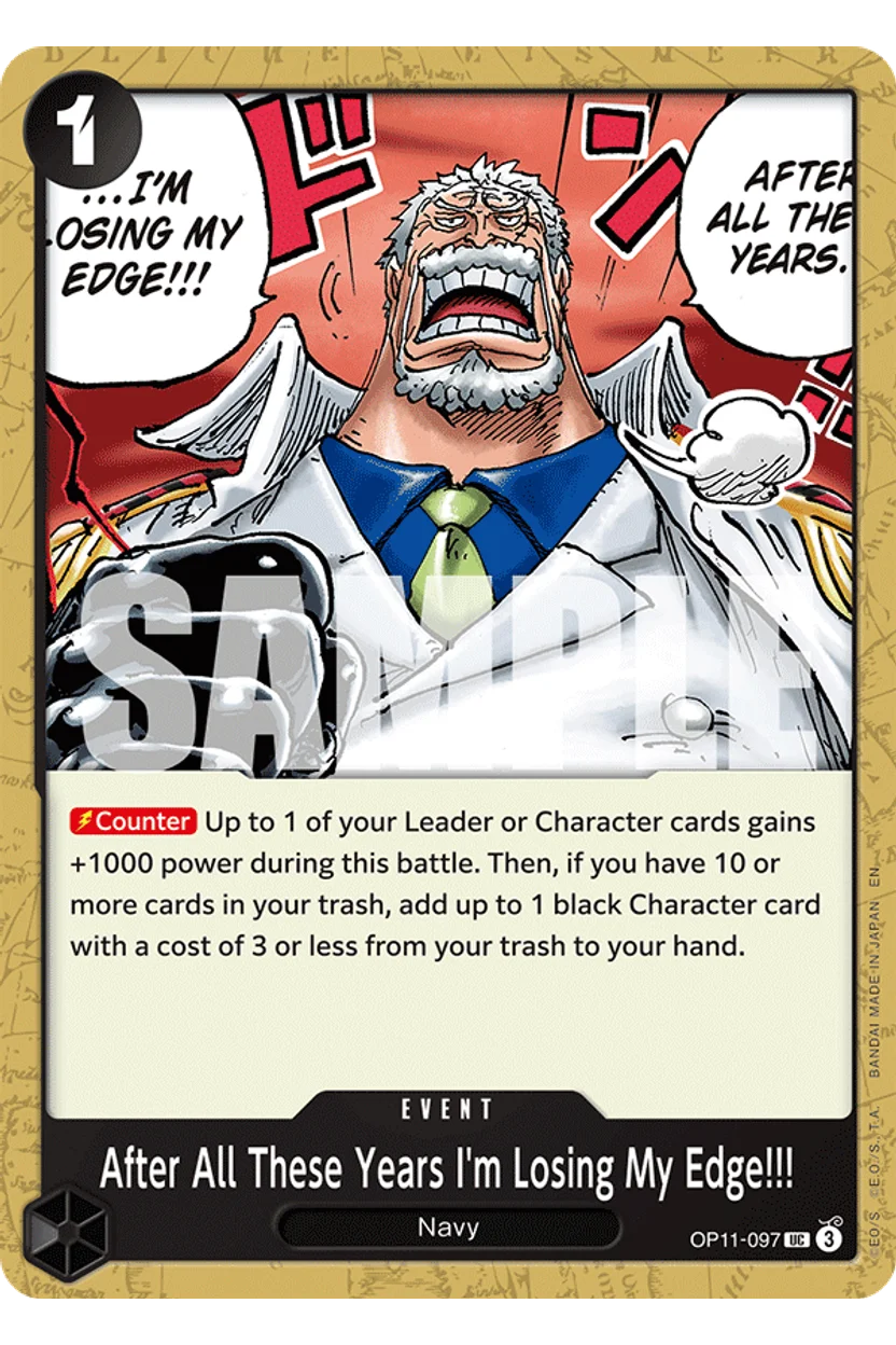 After All These Years I'm Losing My Edge!!!