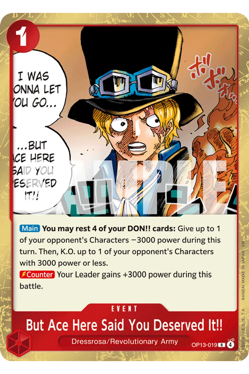 But Ace Here Said You Deserved It!!