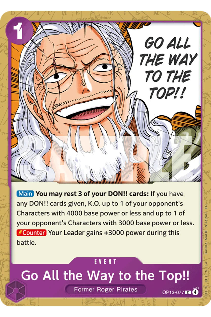 Go All the Way to the Top!!